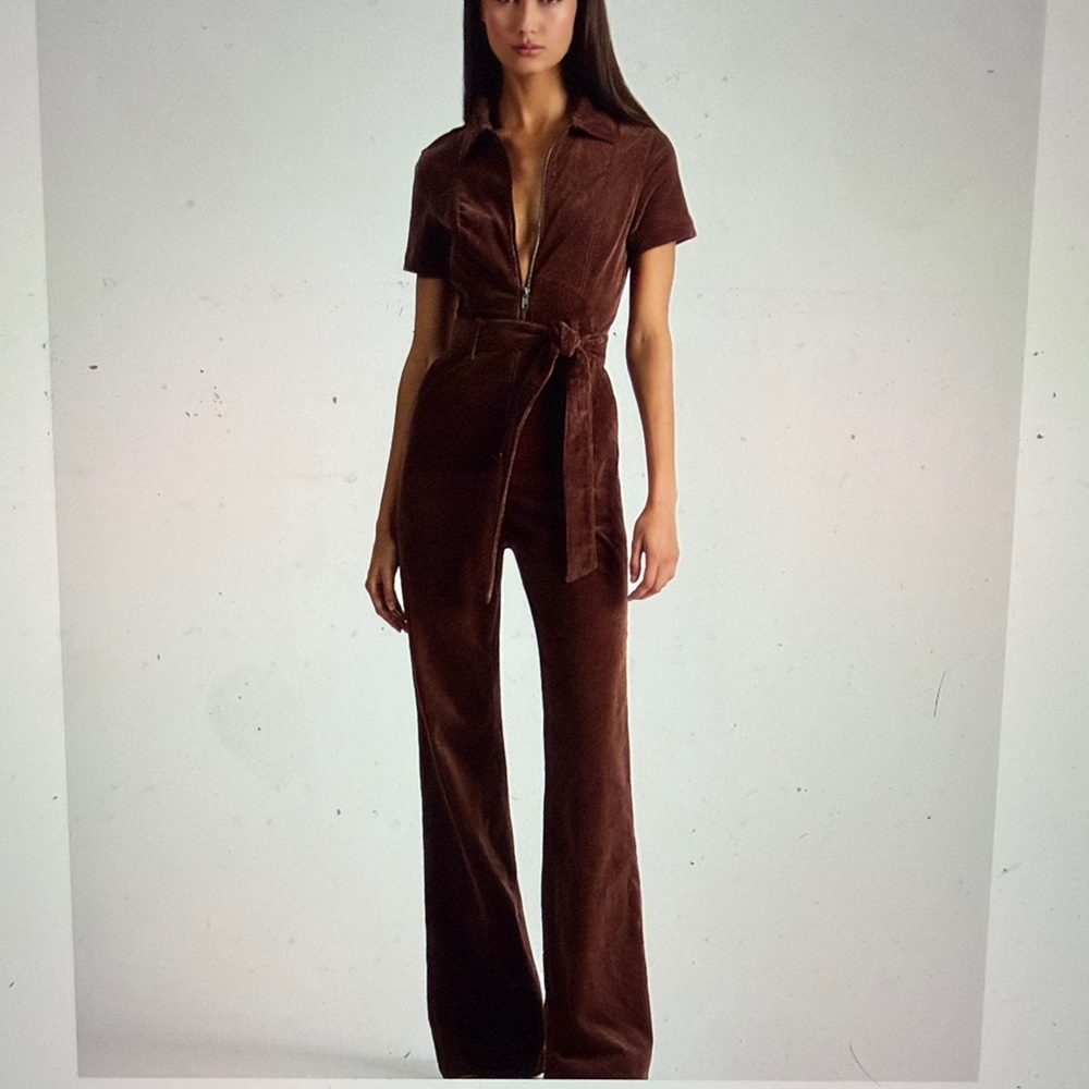 Alice + Olivia GORGEOUS CORDUROY JUMPSUIT